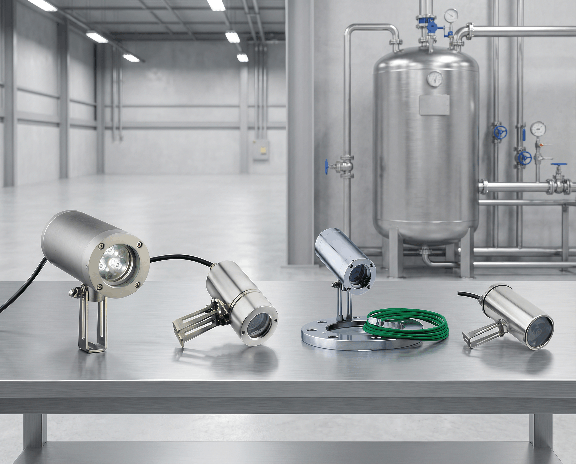 ATEX certified explosion-proof 4K process vessel camera with stainless steel housing for hazardous area monitoring